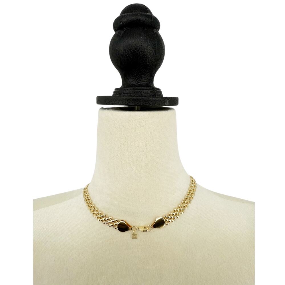 The M Jewlers NY Porto Link Necklace in Gold Vermeil NEW - Picture 4 of 9
